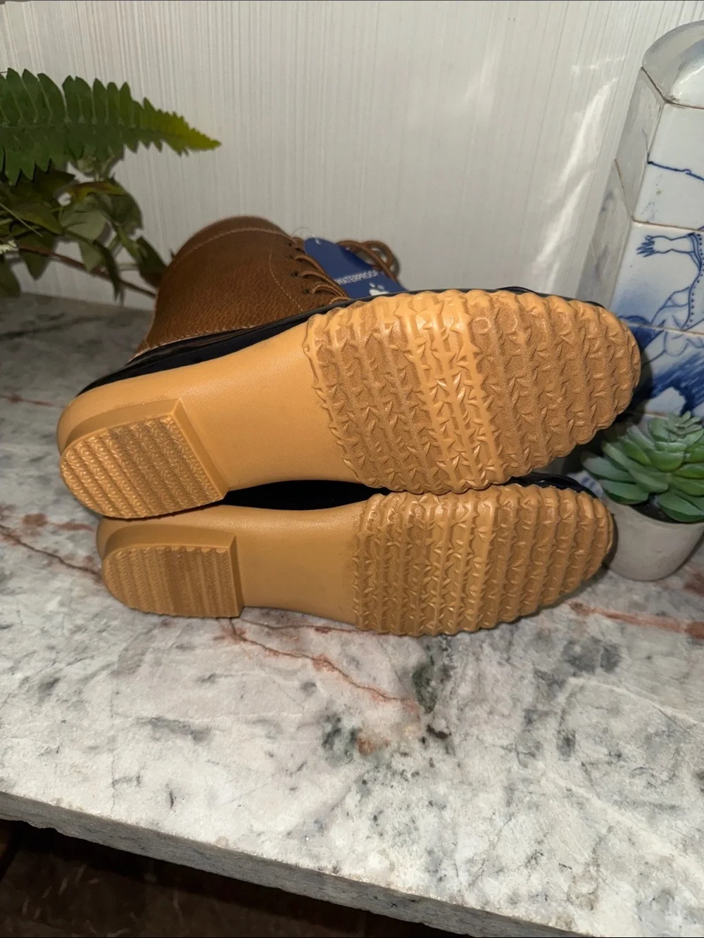 Waterproof Lace-Up Duck Boots